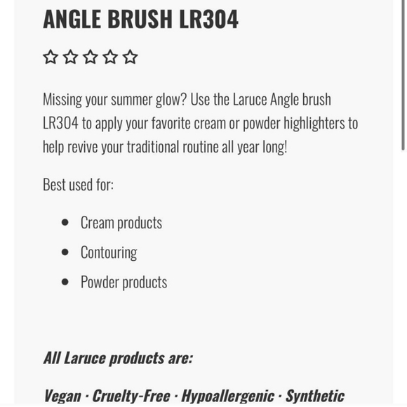 Laruce Makeup Brush Duo Angle LR304 + Duo Fibre LR316 NEW - Picture 3 of 5